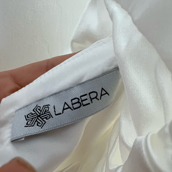 Labera white peep hole Silk midi dress size XS - Picture 5 of 6